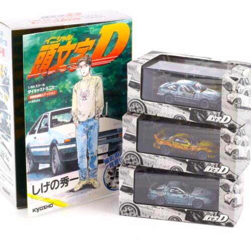 1:64 Kyosho Initial D Comic Edition 3-Car Set Toyota Trueno, Mazda RX-7, Toyota Corolla KS07057AA
