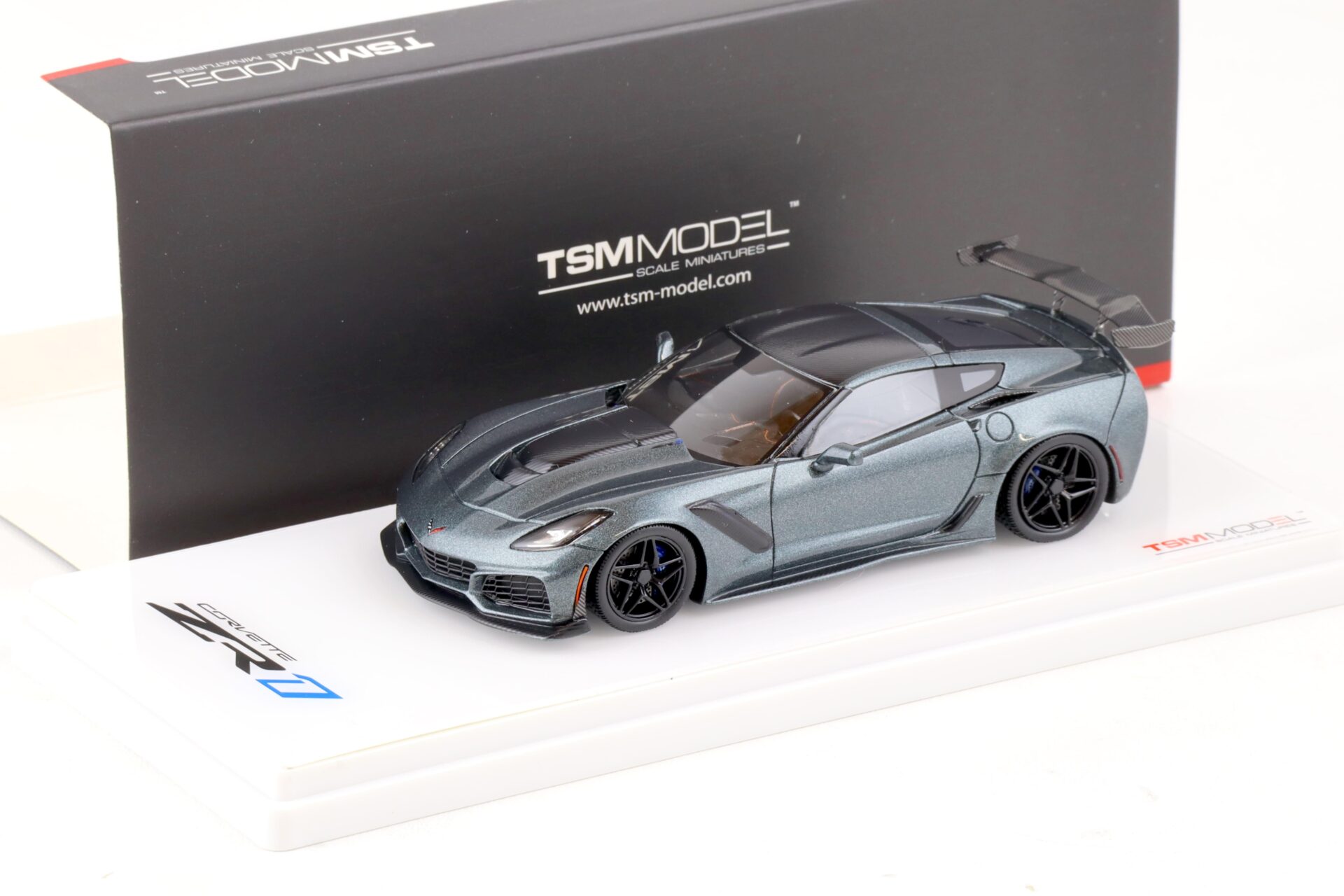 1:43 TSM Model Chevrolet Corvette C7 ZR1 Coupe dark shadow grey TSM430366