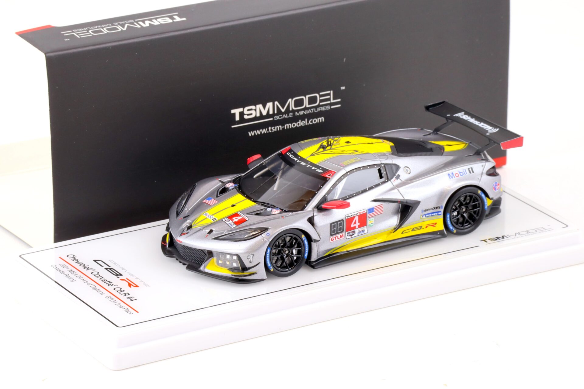 1:43 TSM Model Chevrolet Corvette C8.R #4 IMSA 24h of Daytona GTLM 2nd Place 2021 TSM430551