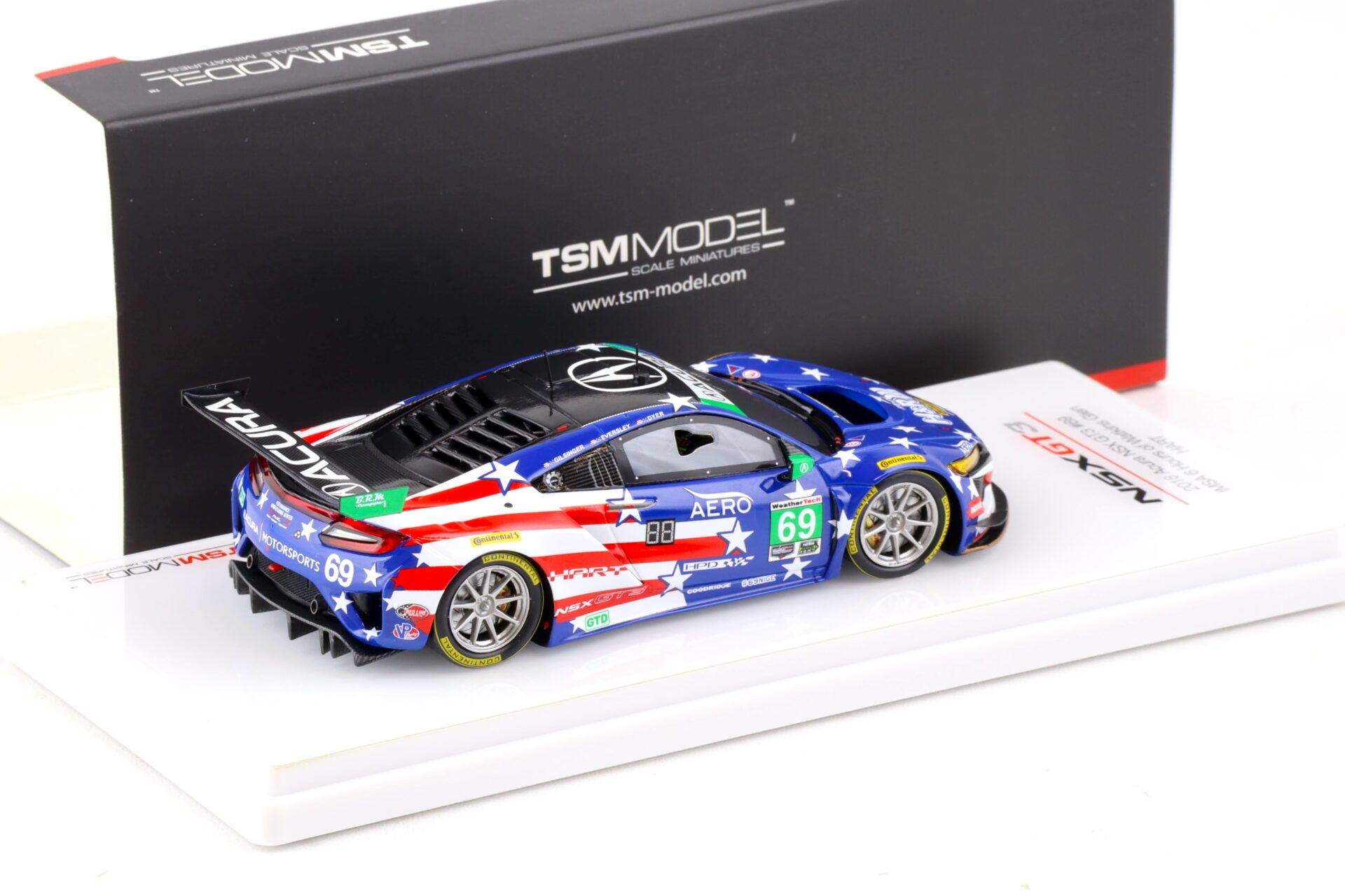 1:43 TSM Model 2018 Acura NSX GT3 #69 IMSA 6h Watkins Glen HART TSM430417