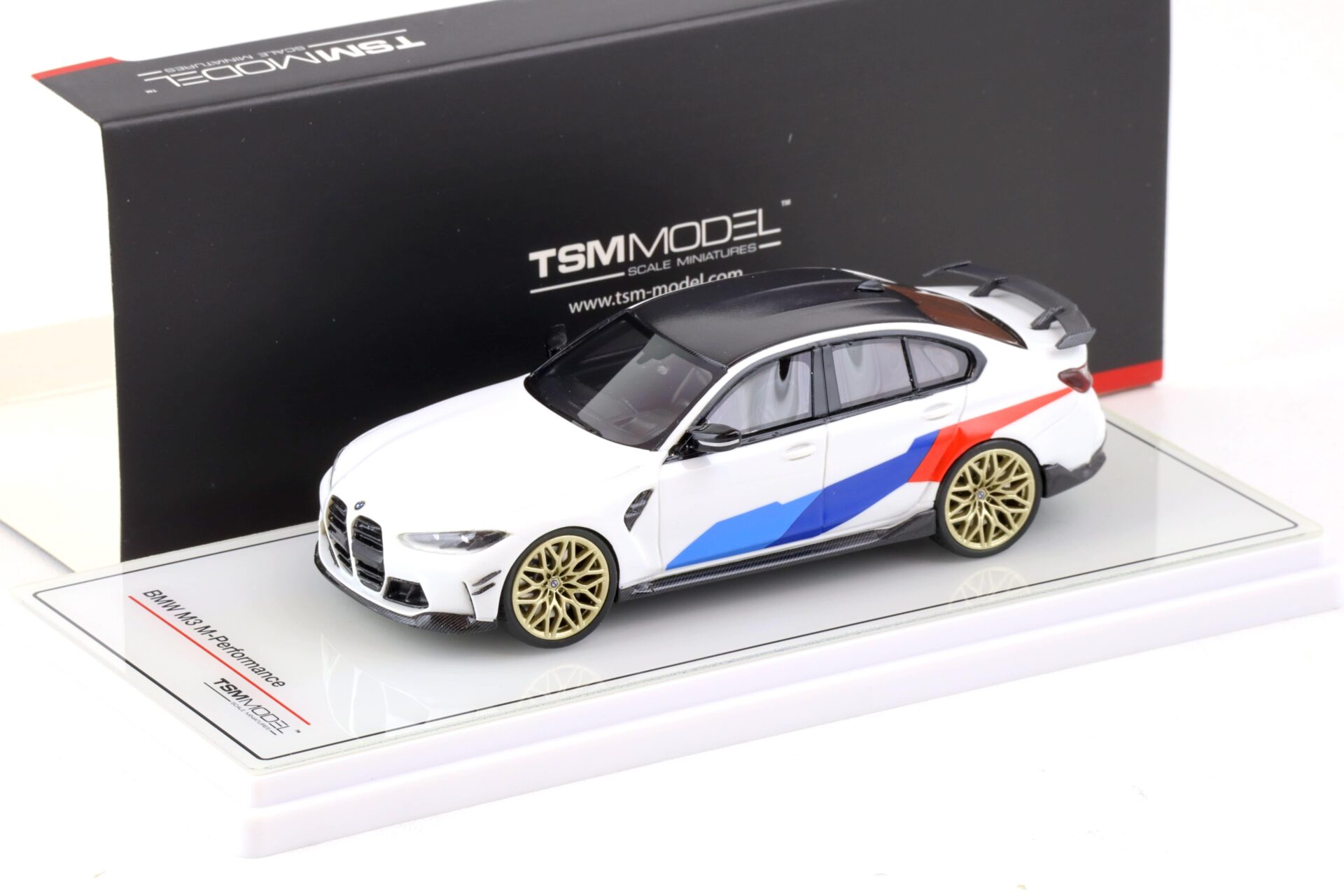 1:43 TSM Model BMW M3 (G80) Limousine M-Performance Alpine white TSM430573