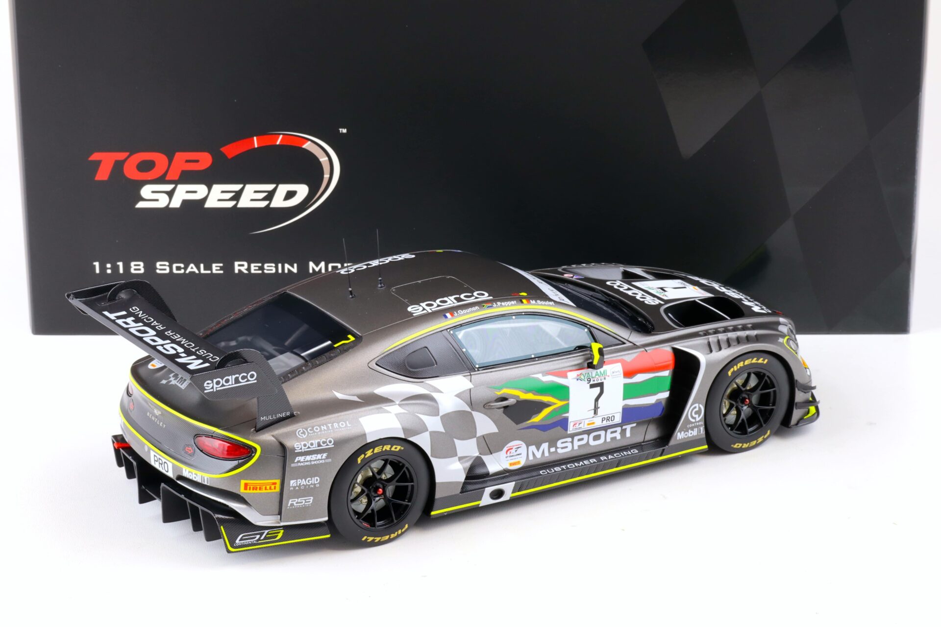 1:18 Top Speed Bentley Continental GT3 #7 Kyalami 9h. 2020 Bentley M-Sport TS0343