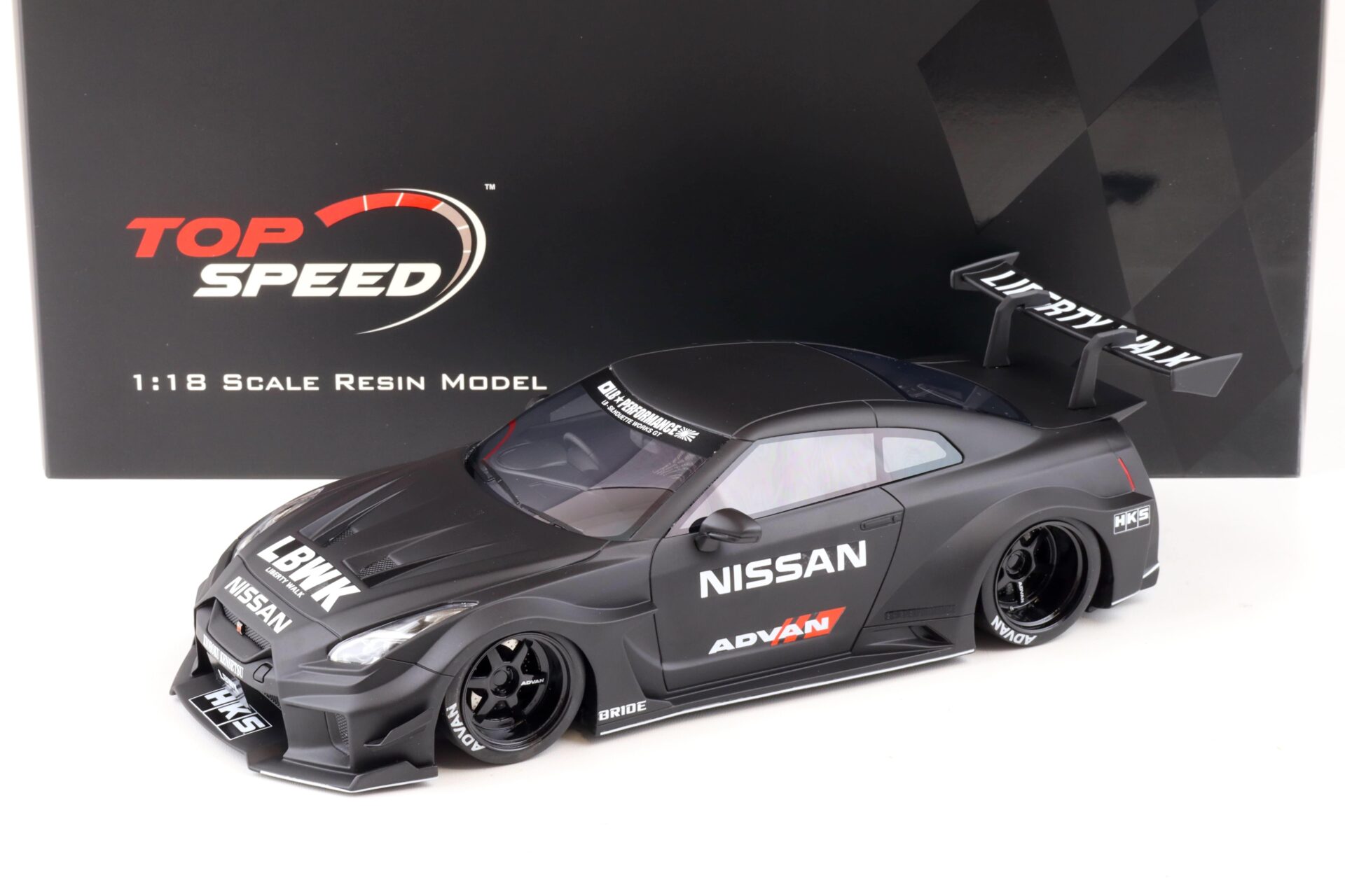 1:18 Top Speed LB-Silhouette WORKS GT Nissan 35GT-RR Ver.2 matt black TS0356