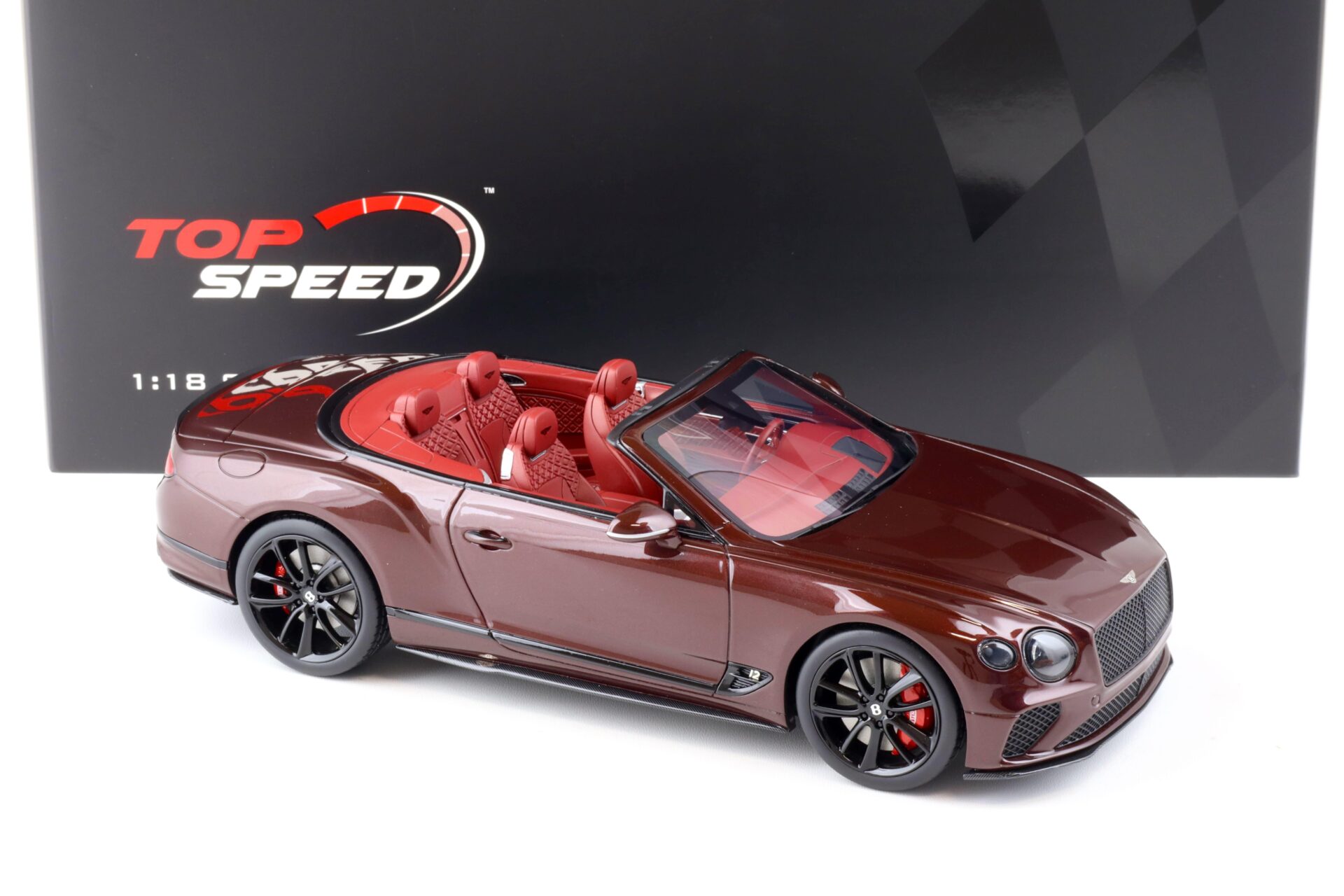 1:18 Top Speed Bentley Continental GT Convertible Cricket Ball dark red TS0292