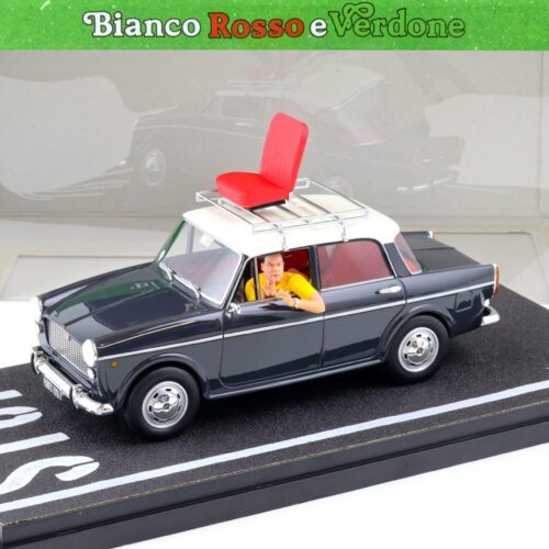 1:18 CLC Models Fiat 1100D with Mimmo figure Carlo Verdone 1981 white 78546
