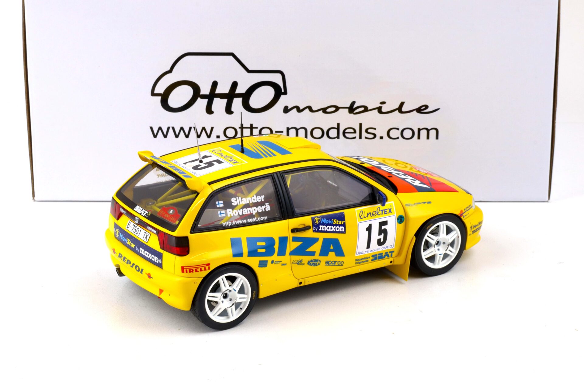 1:18 OTTO mobile OT445 Seat Ibiza Kit Car Rallye Monte Carlo 1998 H.Rovanpera