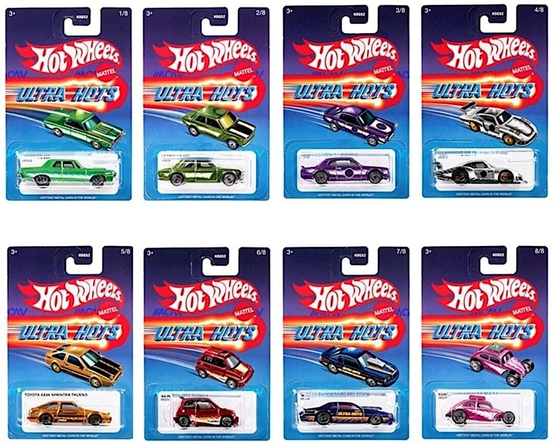 1:64 Hot Wheels 2024 Ultra Hots Pack 8 pcs. 979F Dodge, Nissan, Porsche