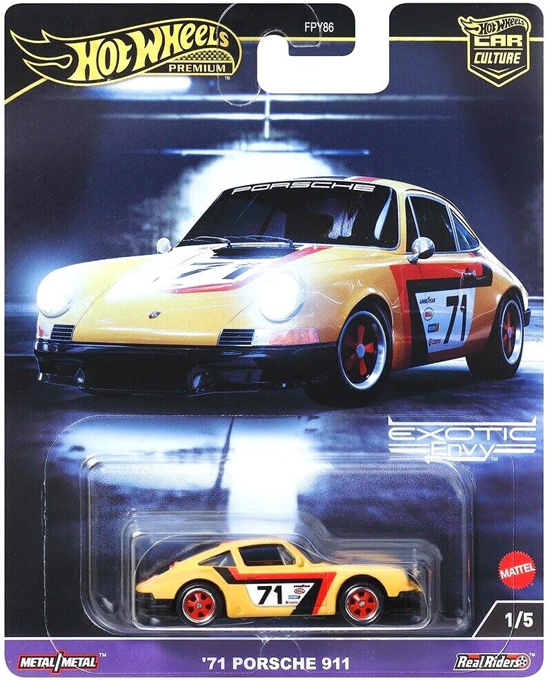 1:64 Hot Wheels Premium 2024 Exotic Envy Real Riders HKC80 Porsche 911