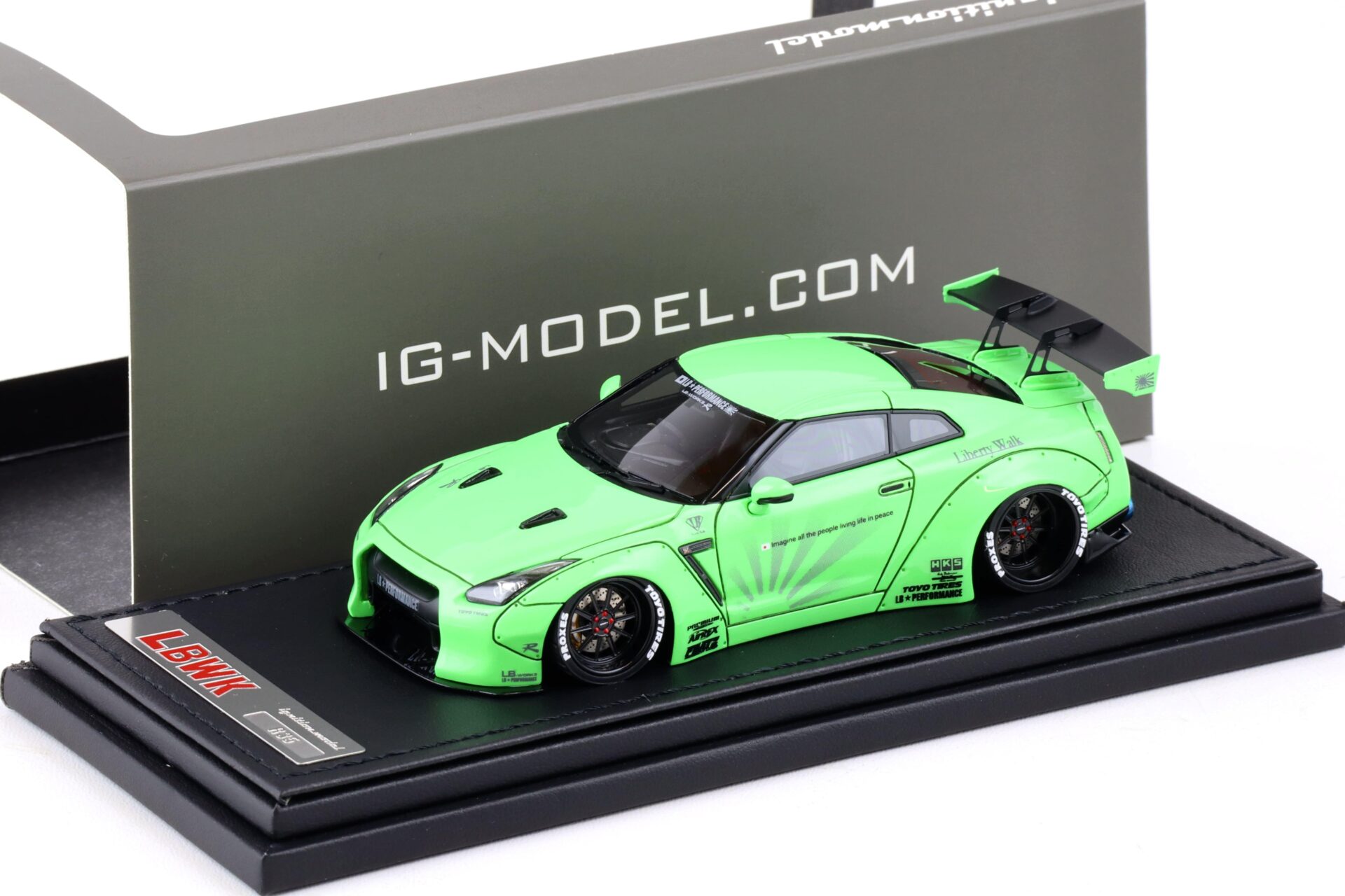 1:43 Ignition Model IG2270 Nissan LB-WORKS GT-R R35 Liberty Walk green metallic
