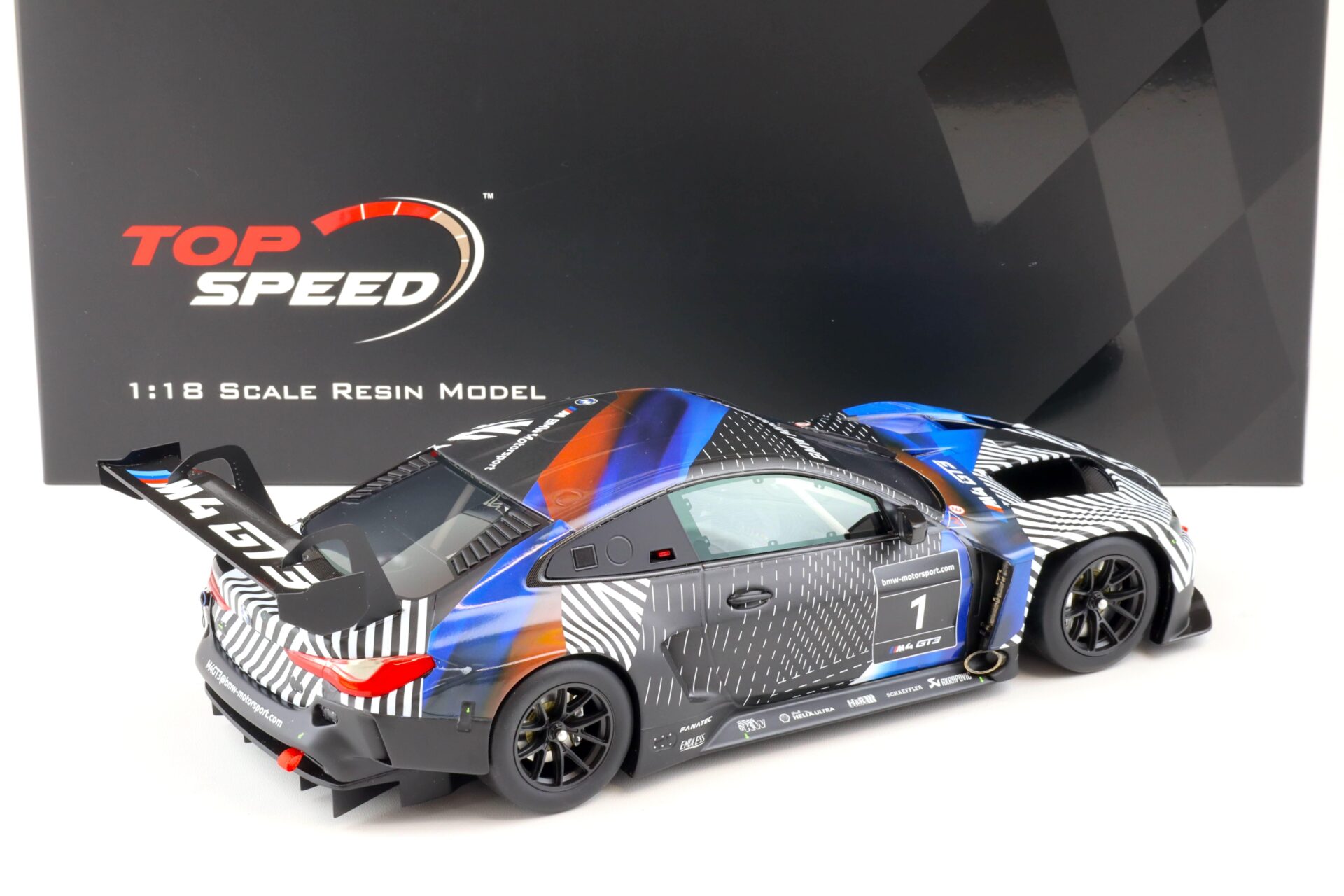 1:18 Top Speed BMW M4 GT3 Test Car Version 1 blue/ black TS0370