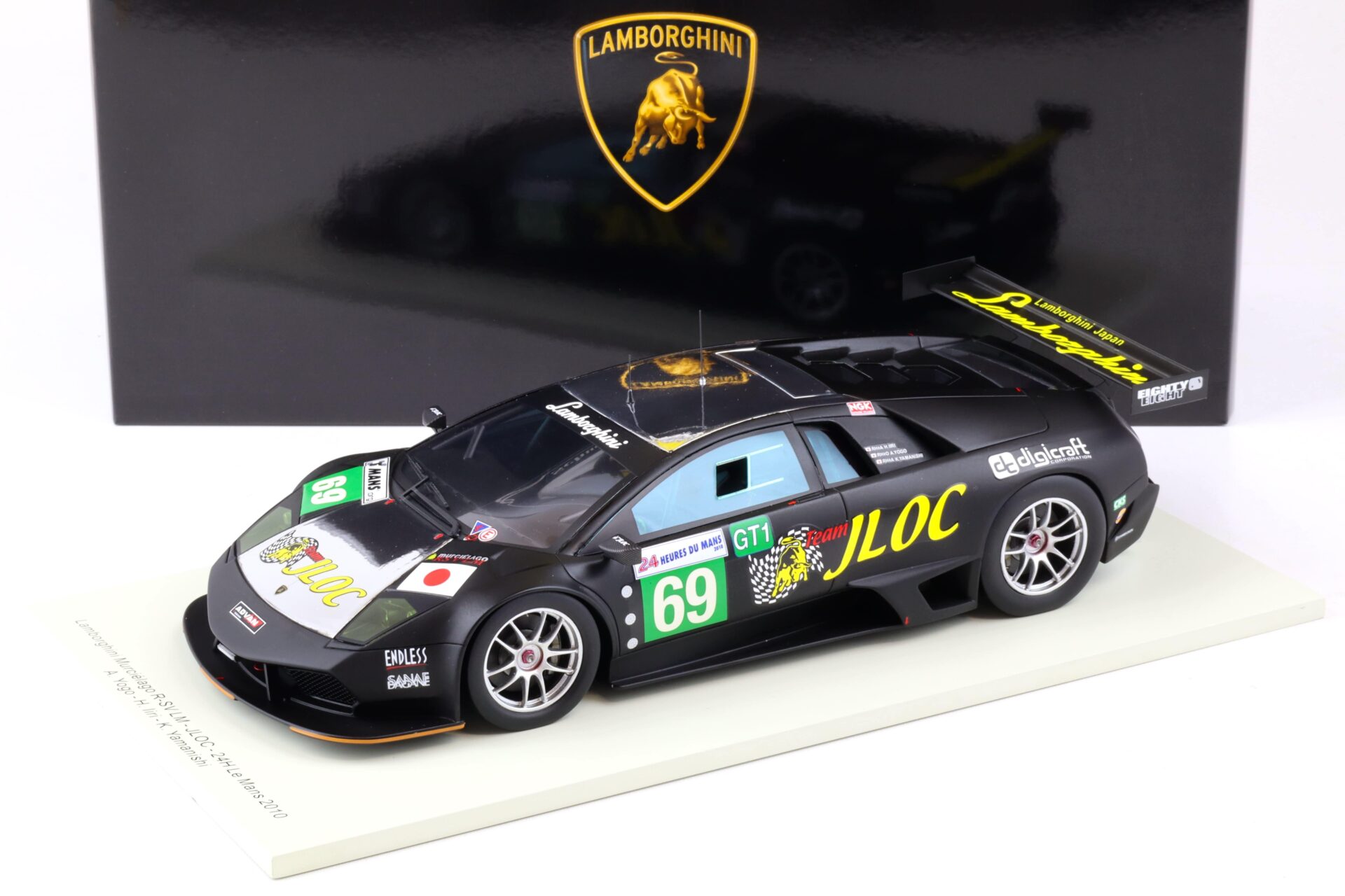 1:18 Spark Lamborghini Murcielago R-SV LM - JLOC 24h Le Mans 2010 #69 black