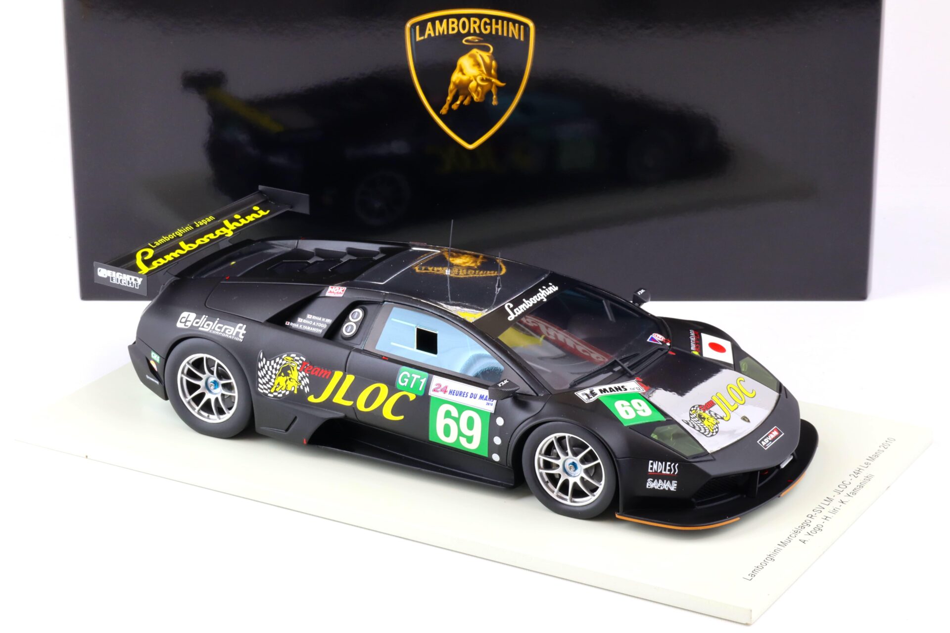 1:18 Spark Lamborghini Murcielago R-SV LM - JLOC 24h Le Mans 2010 #69 black