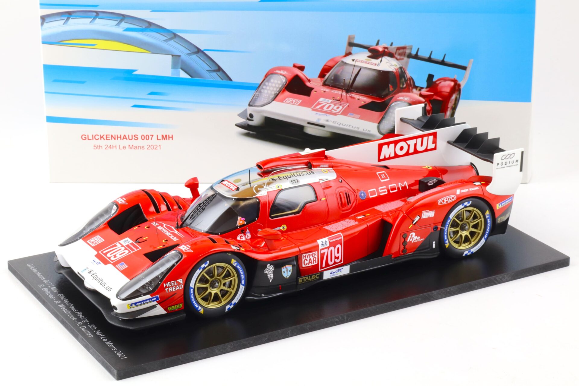 ID 89075 orig.jpg 1:18 Spark Glickenhaus 007 LMH #709 - 5th Le Mans 24h 2021 red Motul