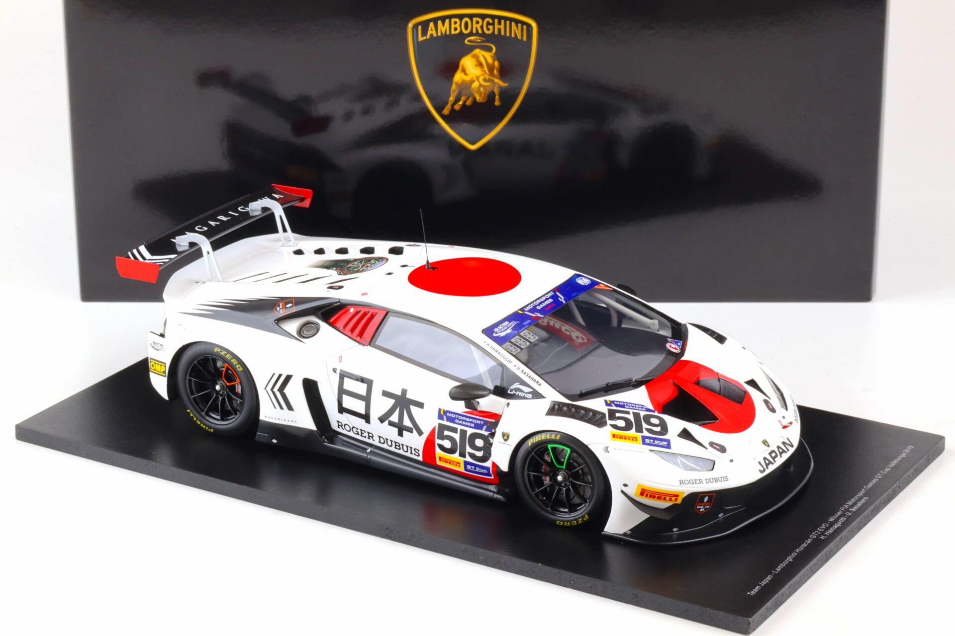 1:18 Spark Lamborghini Huracan GT3 EVO Winner FIA Games GT Cup 2019 Team Japan