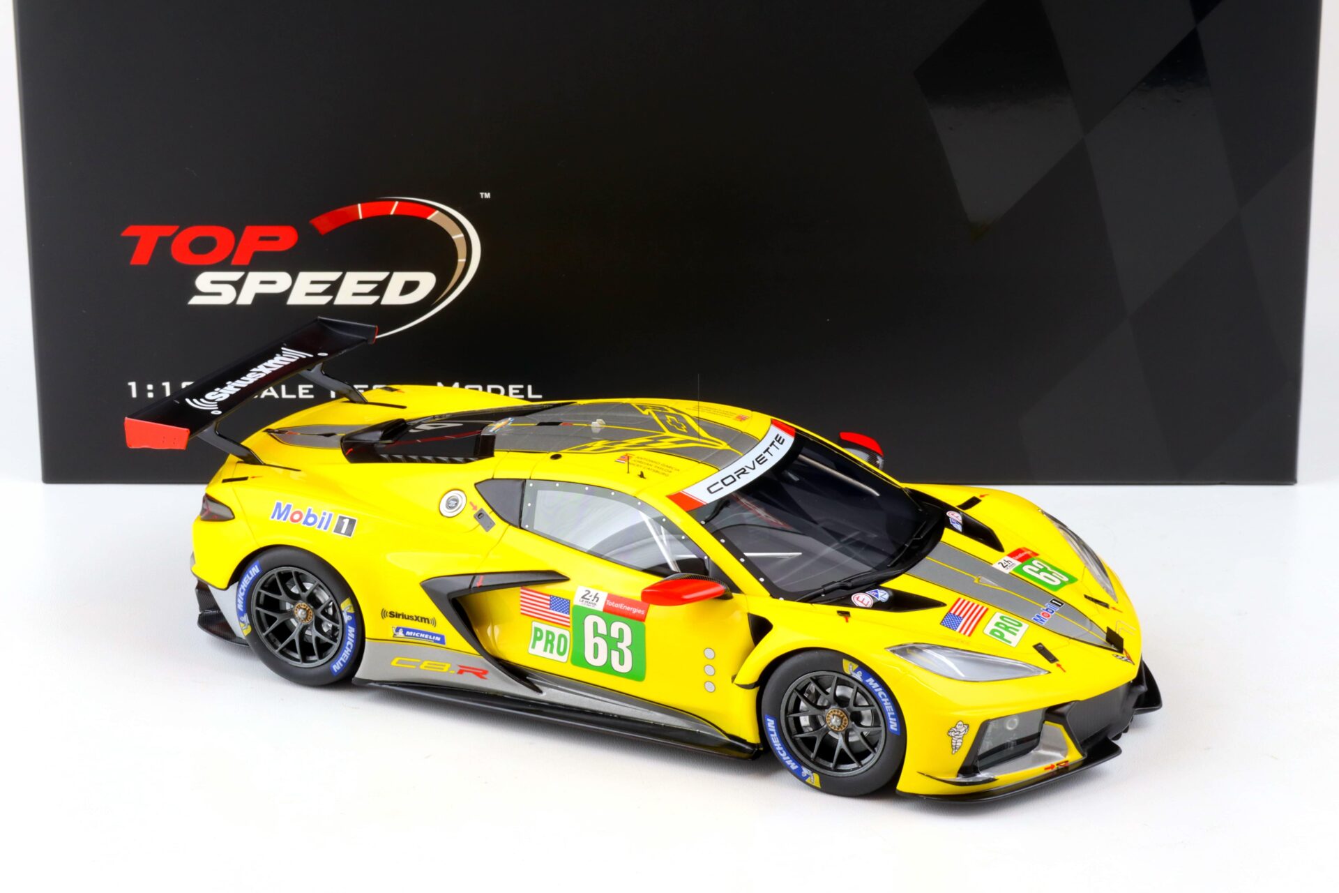 1:18 Top Speed Chevrolet Corvette C8.R #63 Le Mans 24h GTE PRO 2nd Place 2021 TS0380
