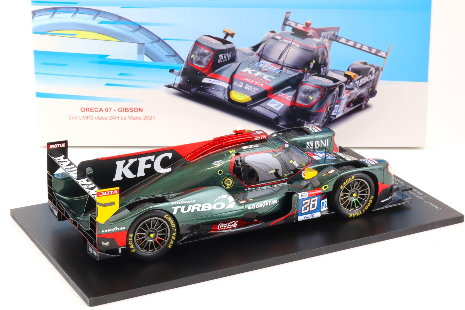 1:18 Spark Oreca 07 Gibson #28 Le Mans 24h 2021 - 2nd LMP2 Class Gelael/Vandoorne/Blomqvist