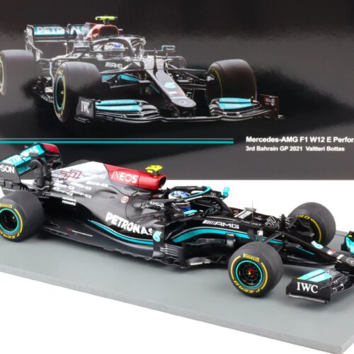 1:18 Spark Mercedes AMG F1 W12 E Performance #77 Bottas 3rd Bahrain GP 2021