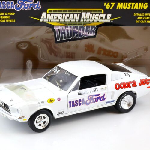 1:18 ERTL Tasca 1967 Ford Mustang GT Coupe Cobra Jet SS/E Hubert Platt white