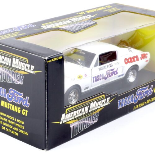 1:18 ERTL Tasca 1967 Ford Mustang GT Coupe Cobra Jet SS/E Hubert Platt white