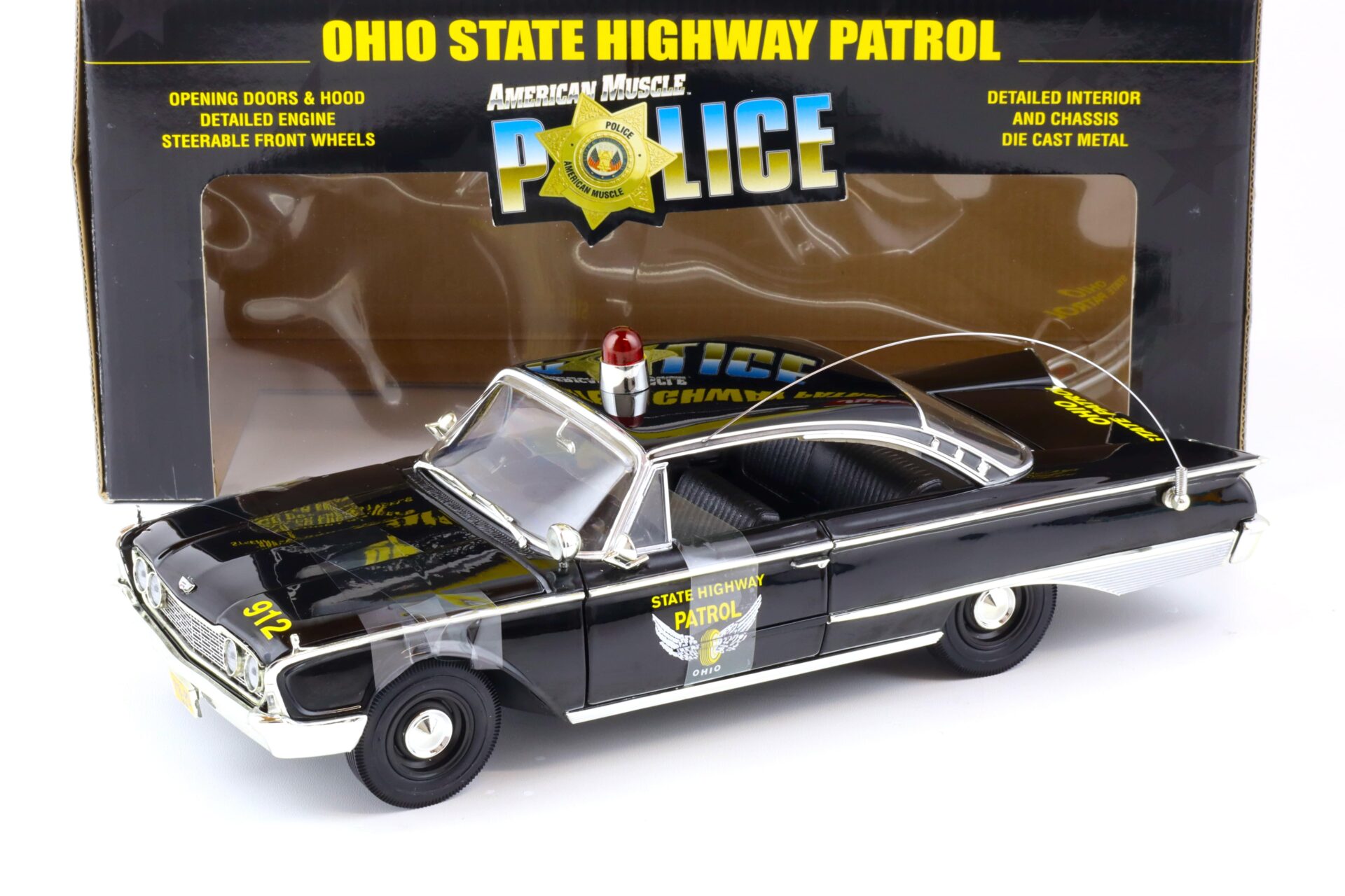 1:18 ERTL 1960 Ford Starliner OHIO State Highway Patrol Police black