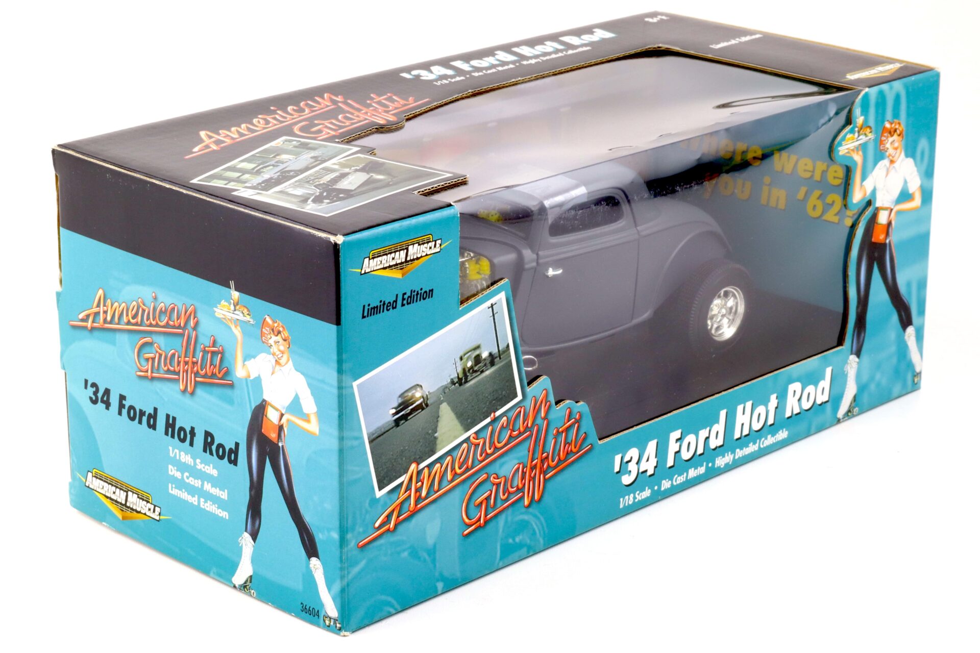 1:18 ERTL 1934 Ford Hot Rod American Graffiti matt grey