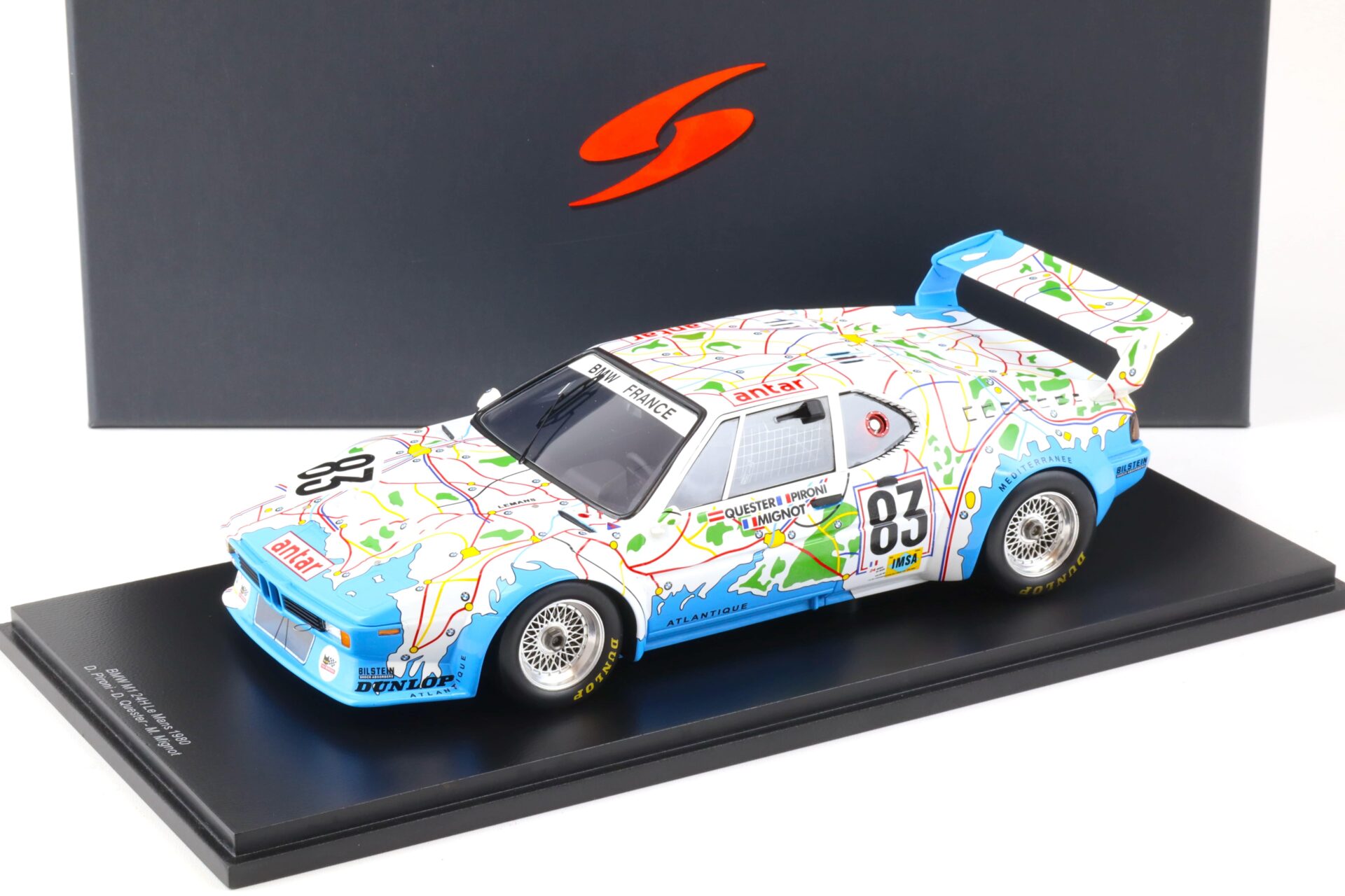 1:18 Spark BMW M1 Le Mans 24h 1980 #83 BMW France Quester/Pironi/Mignot