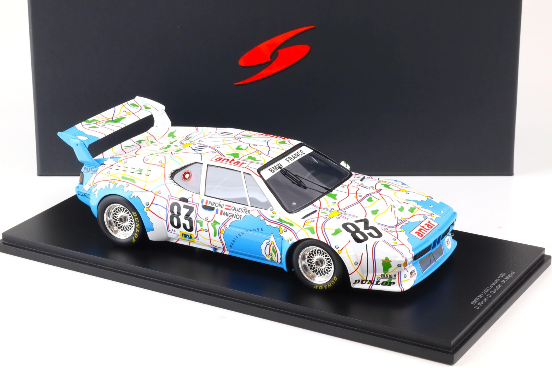 1:18 Spark BMW M1 Le Mans 24h 1980 #83 BMW France Quester/Pironi/Mignot