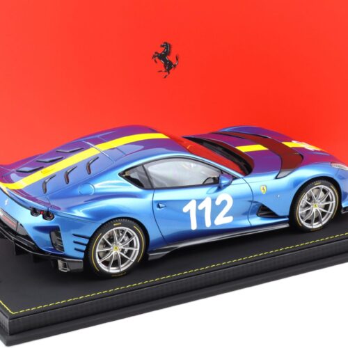 1:18 BBR Ferrari 812 Competizione French Racing blue Tailor Made with Showcase - Limited 112 pcs.