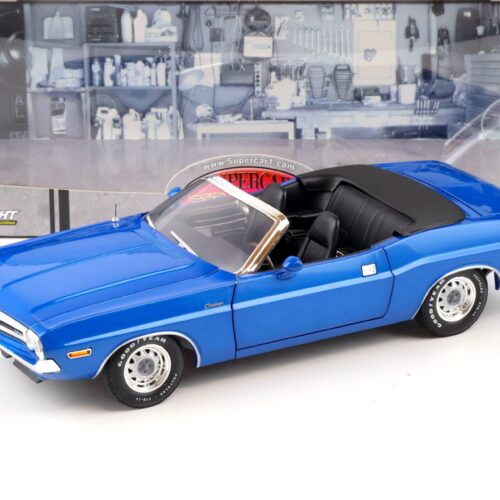 1:18 Greenlight 1971 Dodge Challenger Convertible blue Supercar Collectibles
