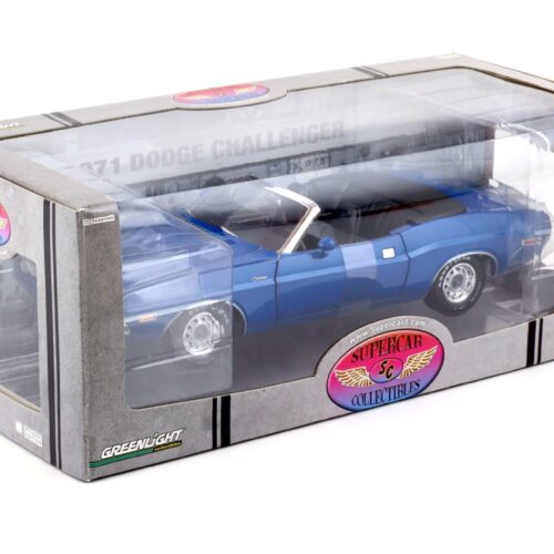 1:18 Greenlight 1971 Dodge Challenger Convertible blue Supercar Collectibles