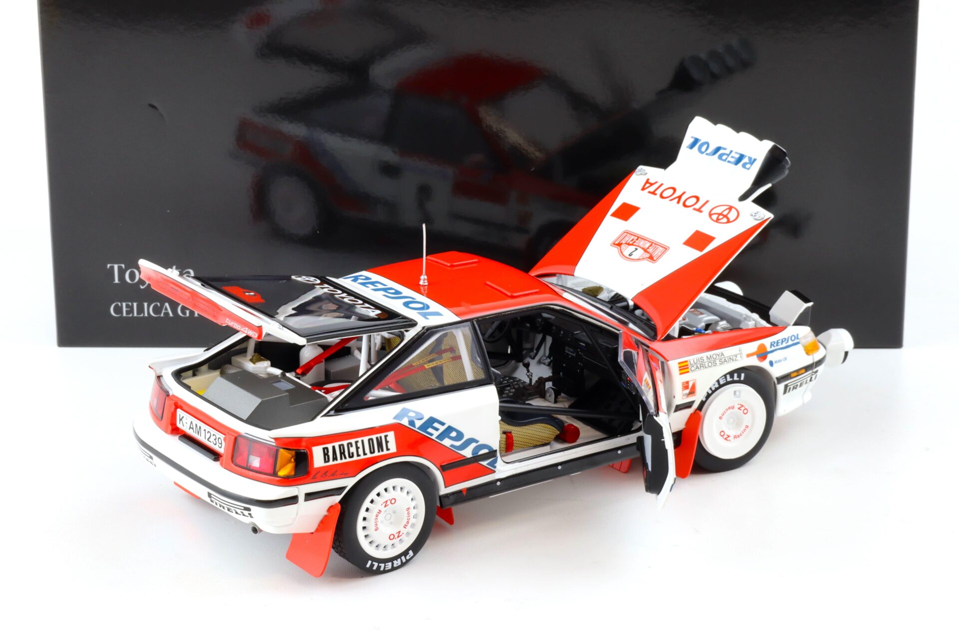 1:18 Kyosho Toyota Celica GT-FOUR 1991 Rally Monte Carlo #2 Sainz/Moya
