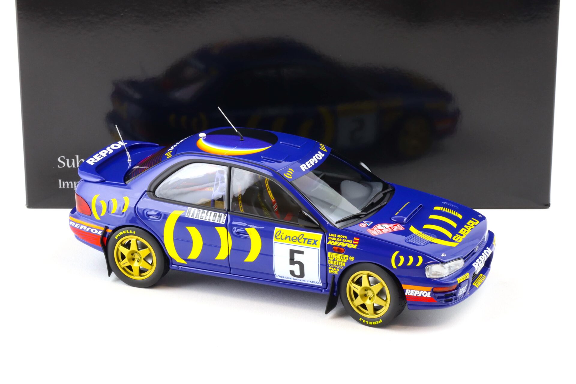 1:18 Kyosho Subaru Impreza 1995 Rallye Monte Carlo #5 Sainz/ Moya Repsol