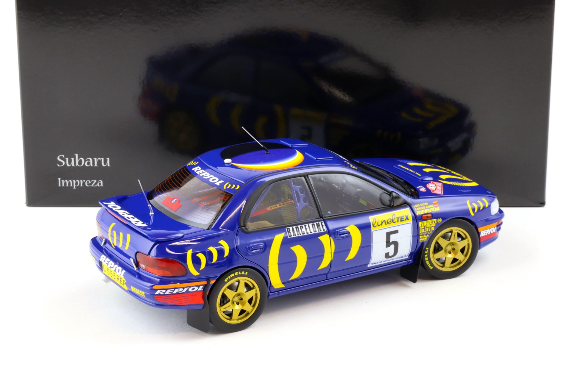 1:18 Kyosho Subaru Impreza 1995 Rallye Monte Carlo #5 Sainz/ Moya Repsol