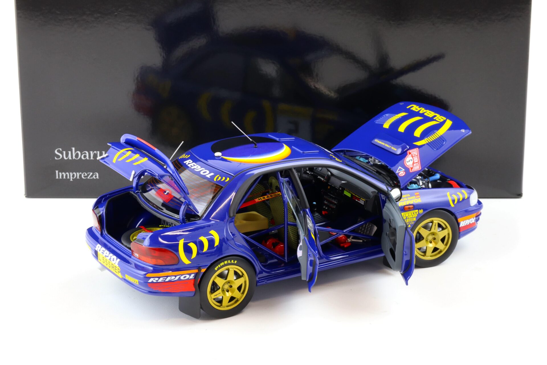 1:18 Kyosho Subaru Impreza 1995 Rallye Monte Carlo #5 Sainz/ Moya Repsol