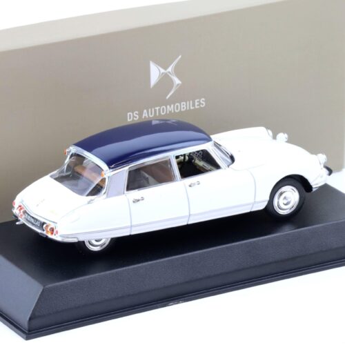 1:43 Norev Citroen DS 21 Pallas 1967 Carrera white/ Orient blue DEALER VERSION