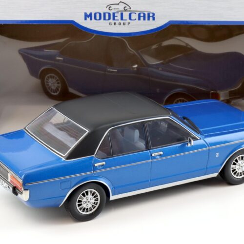 1:18 MCG Ford Granada 2.3 MK1 Limousine 1975 blue metallic/ black roof