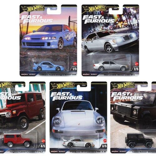 1:64 Hot Wheels Premium 2024 Fast & Furious SET 5 pcs. Porsche, Mercedes 979G