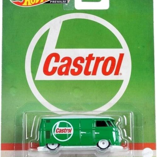 1:64 Hot Wheels Premium 2023 Pop Culture 979U VW T1 Panel Bus CASTROL green