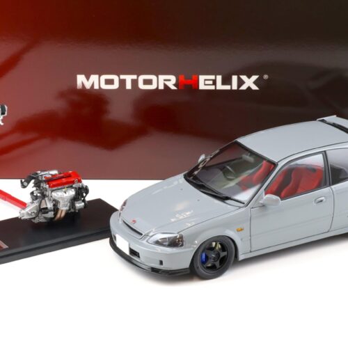 1:18 Motorhelix Honda Civic Type R (EK9) Customized Version Nardo grey + engine M85006