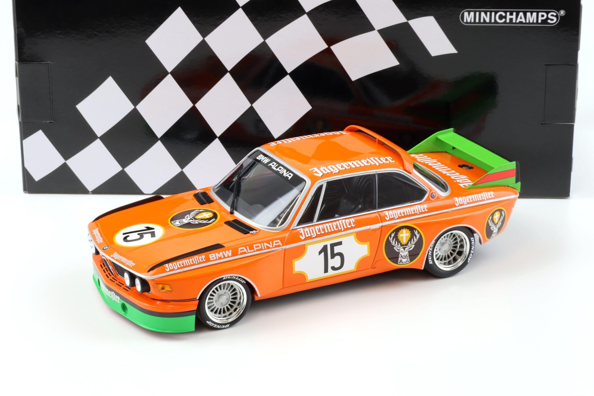 1:18 Minichamps BMW 3.0 CSL Jägermeister Racing Team Lauda/Joisten 6h Nürburgring 1973