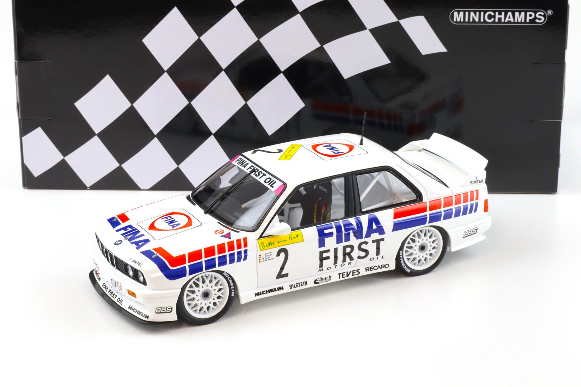 1:18 Minichamps BMW M3 E30 Fina Motorsport Winners 24h Nürburgring 1992 Cecotto/Danner