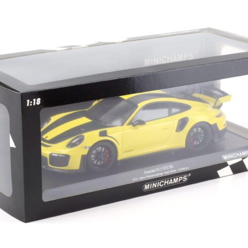 1:18 Minichamps Porsche 911 (991.2) GT2 RS Weissach Package 2018 yellow/ black wheels