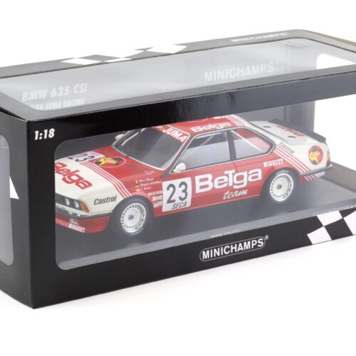 1:18 Minichamps BMW 635 CSI Belga Juma Racing 24h SPA 1985 Winkelhock/ Regout