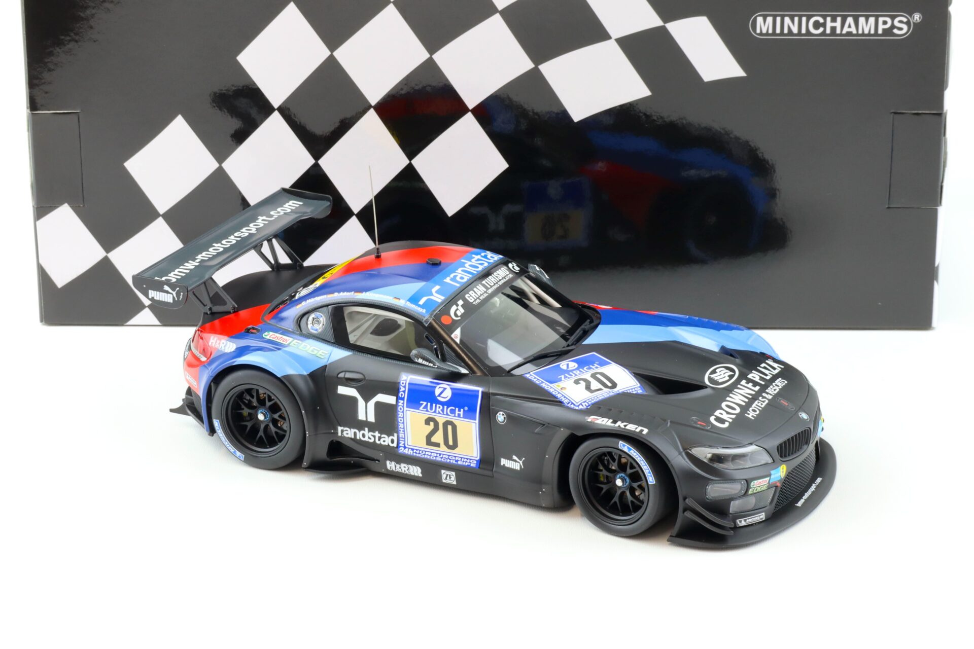 1:18 Minichamps BMW Z4 GT3 Team Schubert ADAC 24h Nürburgring 2013 Tomczyk/Klingmann