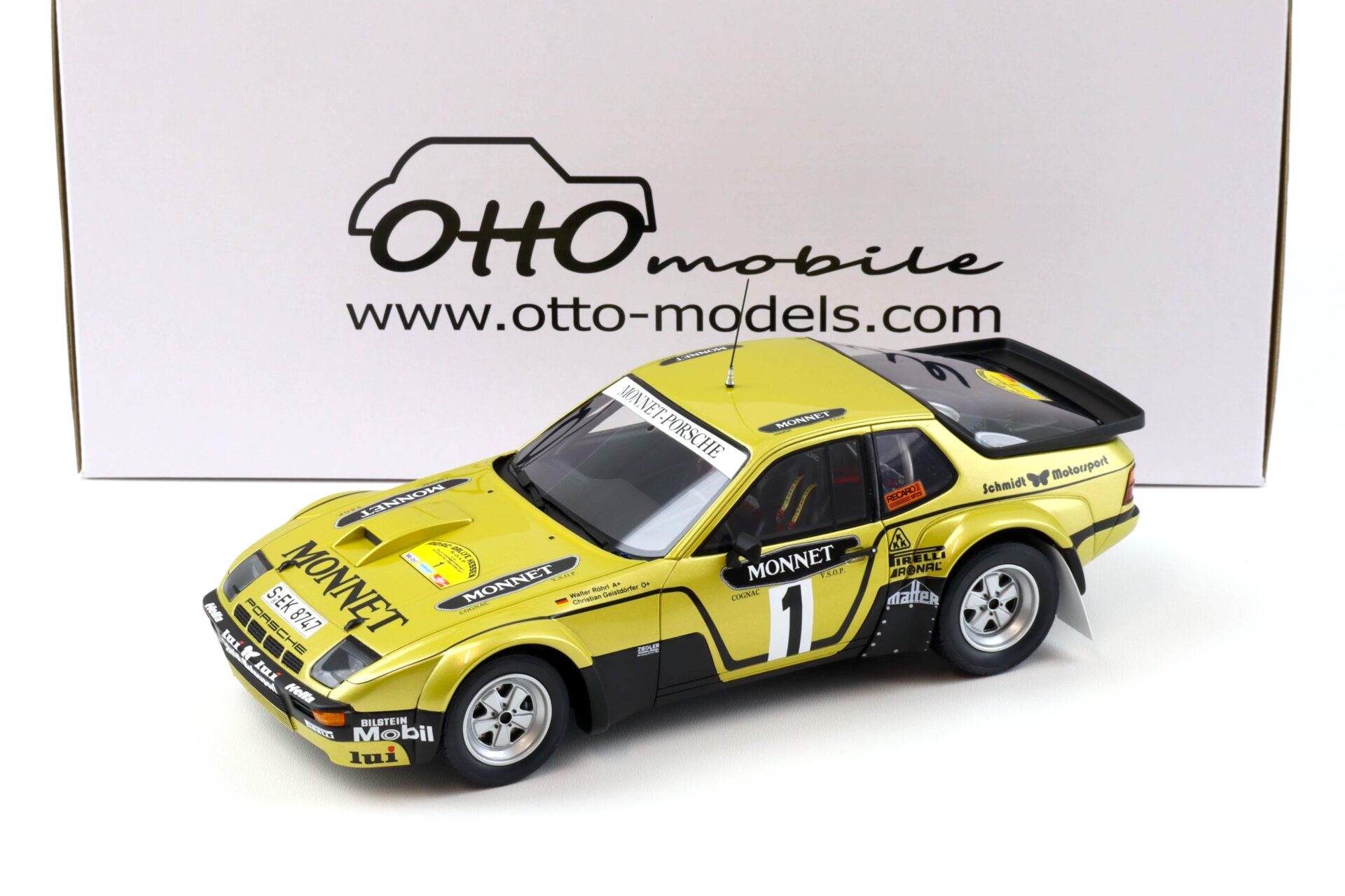 1:18 OTTO mobile OT442 Porsche 924 Carrera GT Gr.4 Röhrl ADAC Rallye Hessen 1981