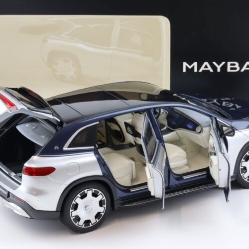 1:18 NZG Mercedes Maybach EQS 680 SUV nautic blue/ high-tech silver DEALER VERSION