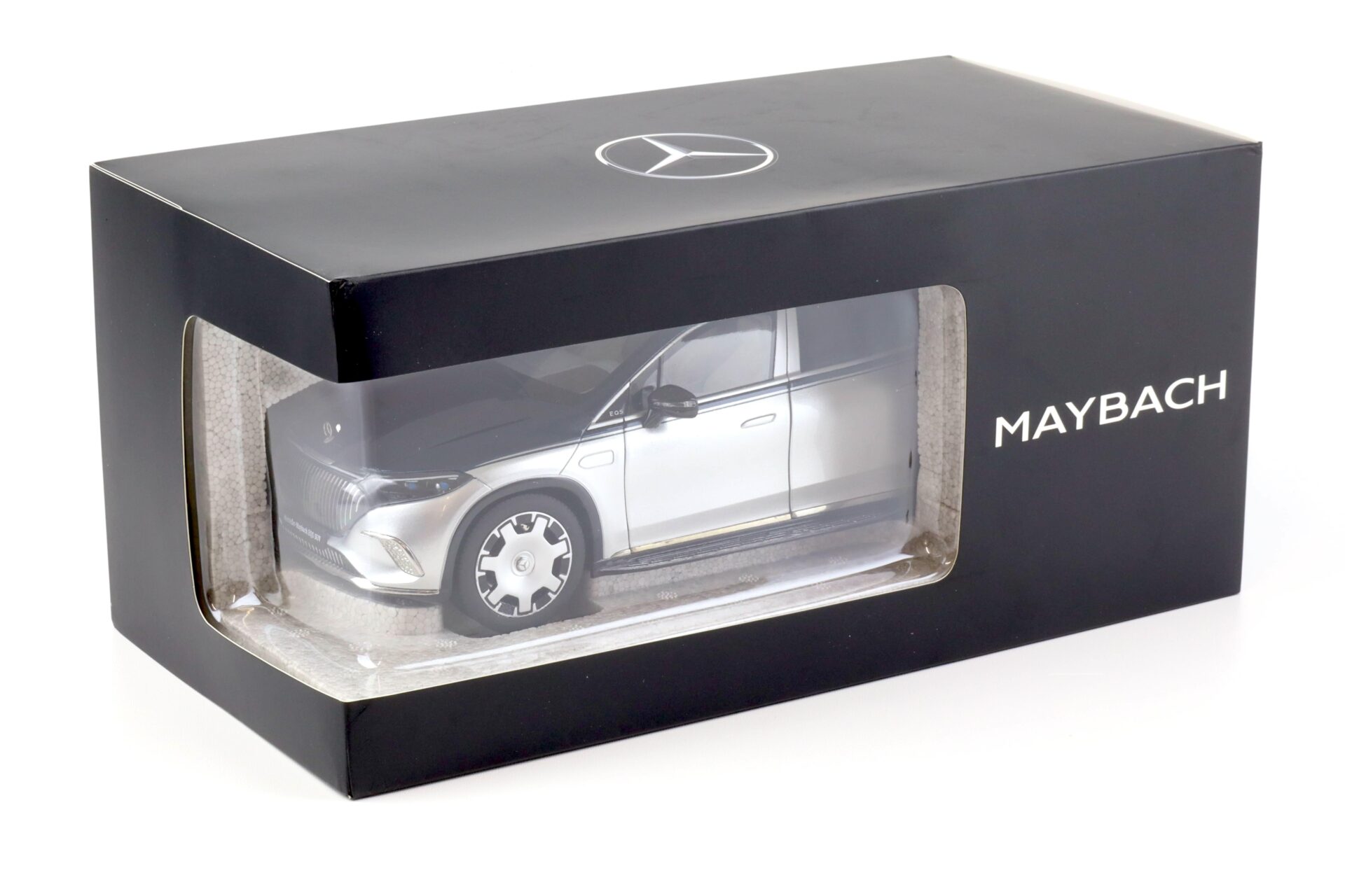 1:18 NZG Mercedes Maybach EQS 680 SUV nautic blue/ high-tech silver DEALER VERSION