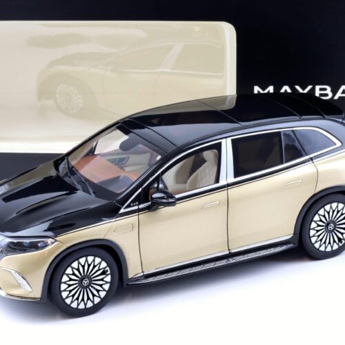 1:18 NZG Mercedes Maybach EQS 680 SUV black/ Kalahari gold DEALER VERSION