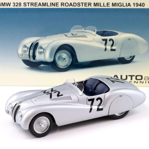 1:18 AUTOart BMW 328 Streamline Roadster #72 Mille Miglia 1940 silver 84045