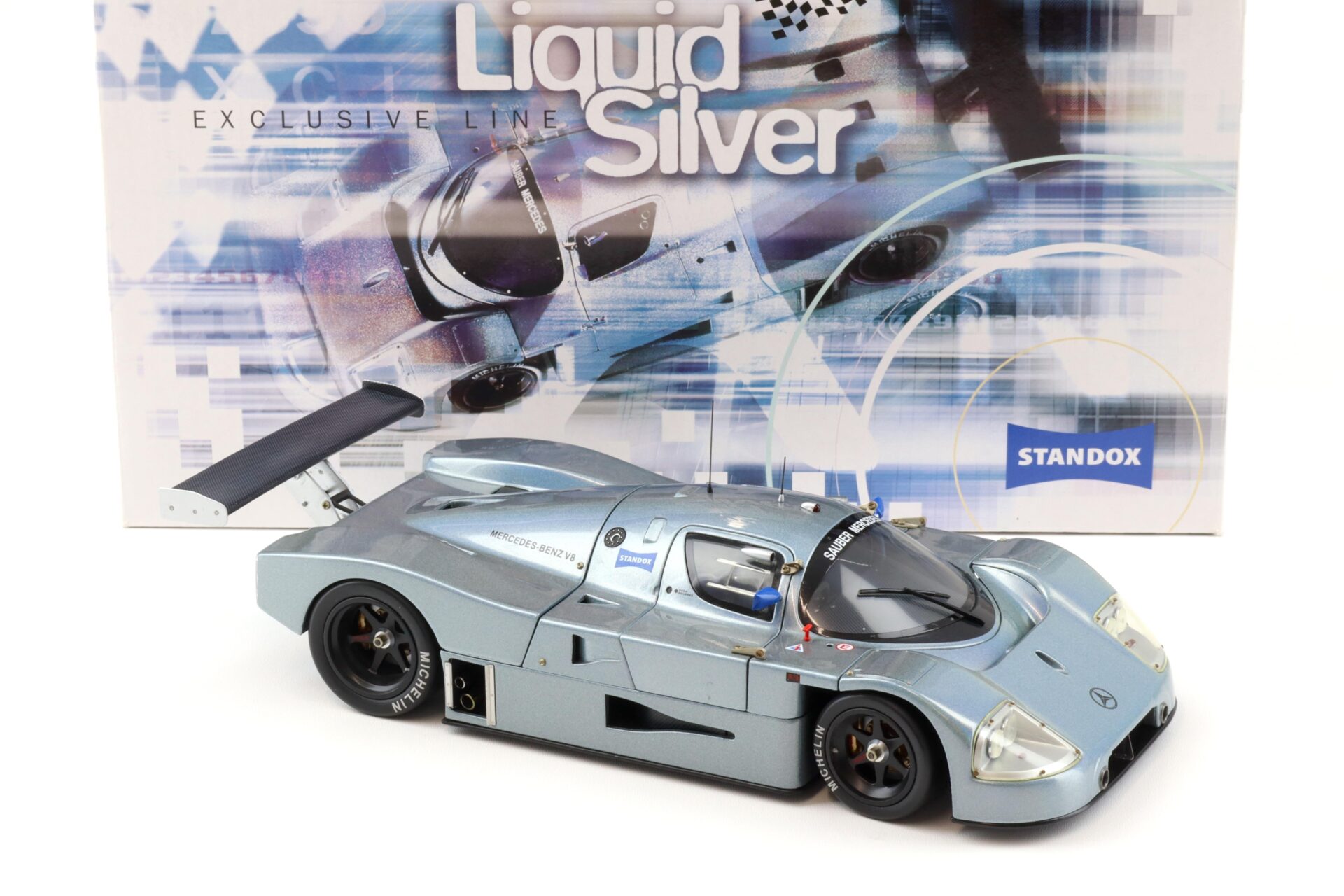 1:18 Exoto Sauber Mercedes C9 STANDOX Liquid silver 1991 RLG18199